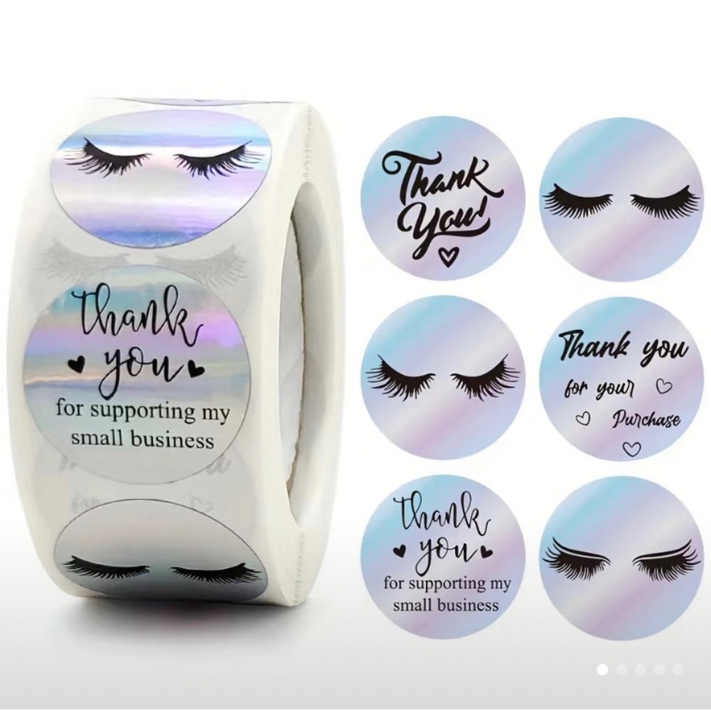 500pcs laser thank you stickers‎
